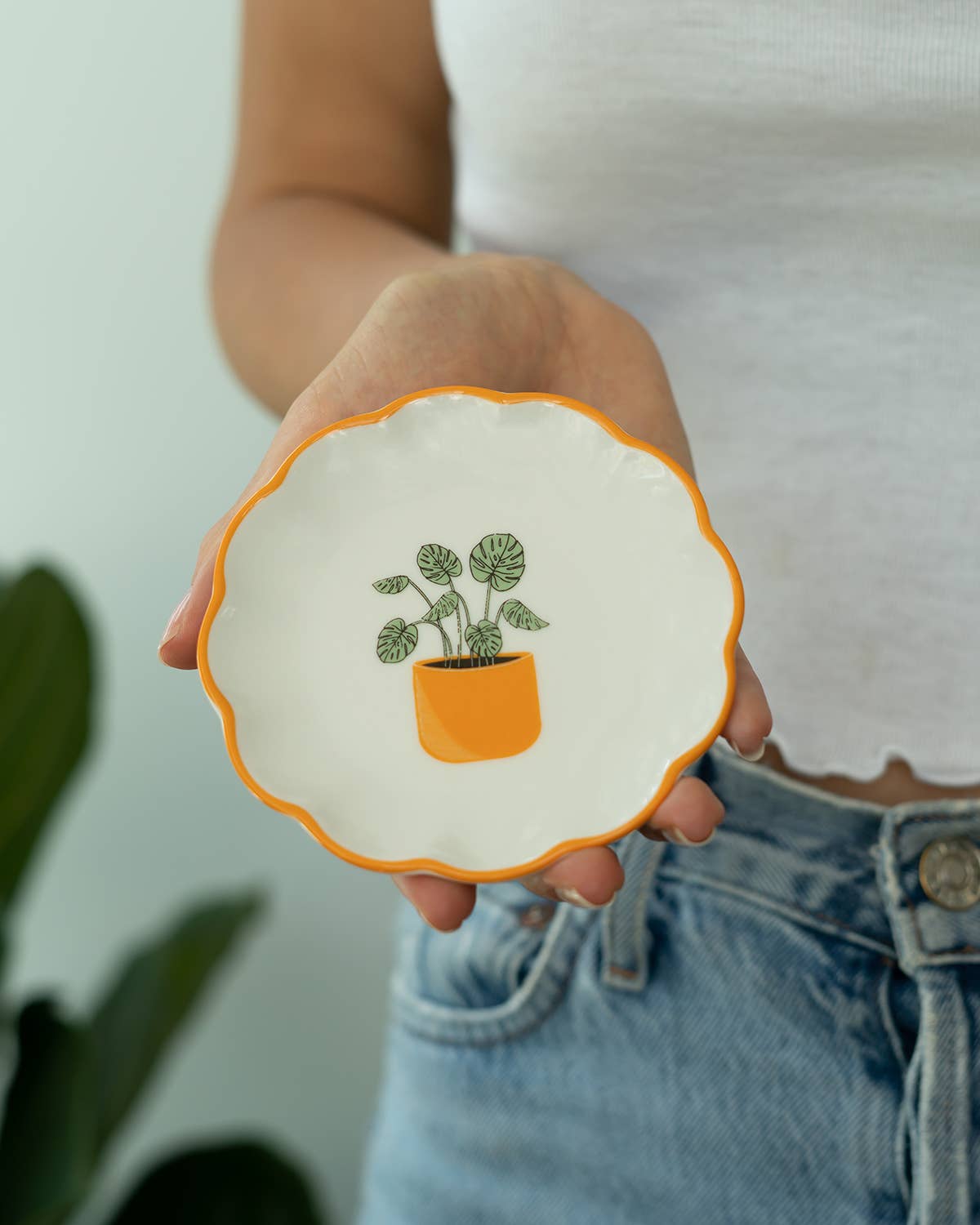 Botanical Scalloped Dish