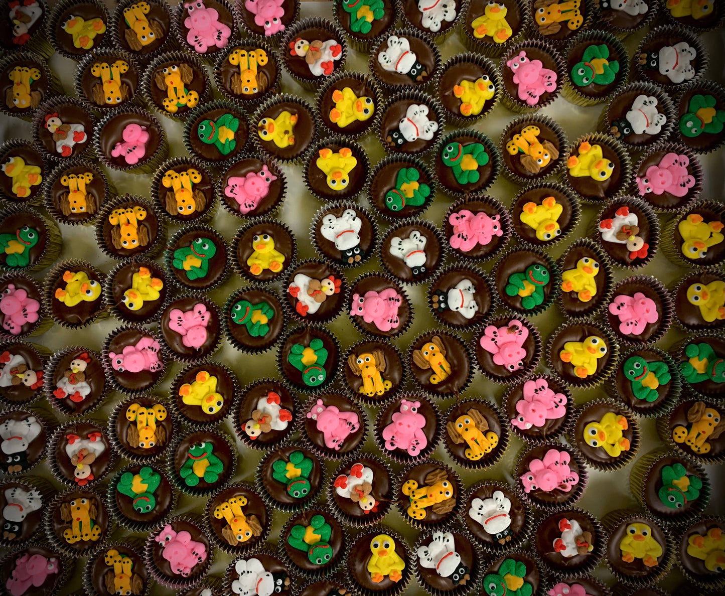 Trio 3PK Milk Chocolate Farm Animal Cups Trio 🐓