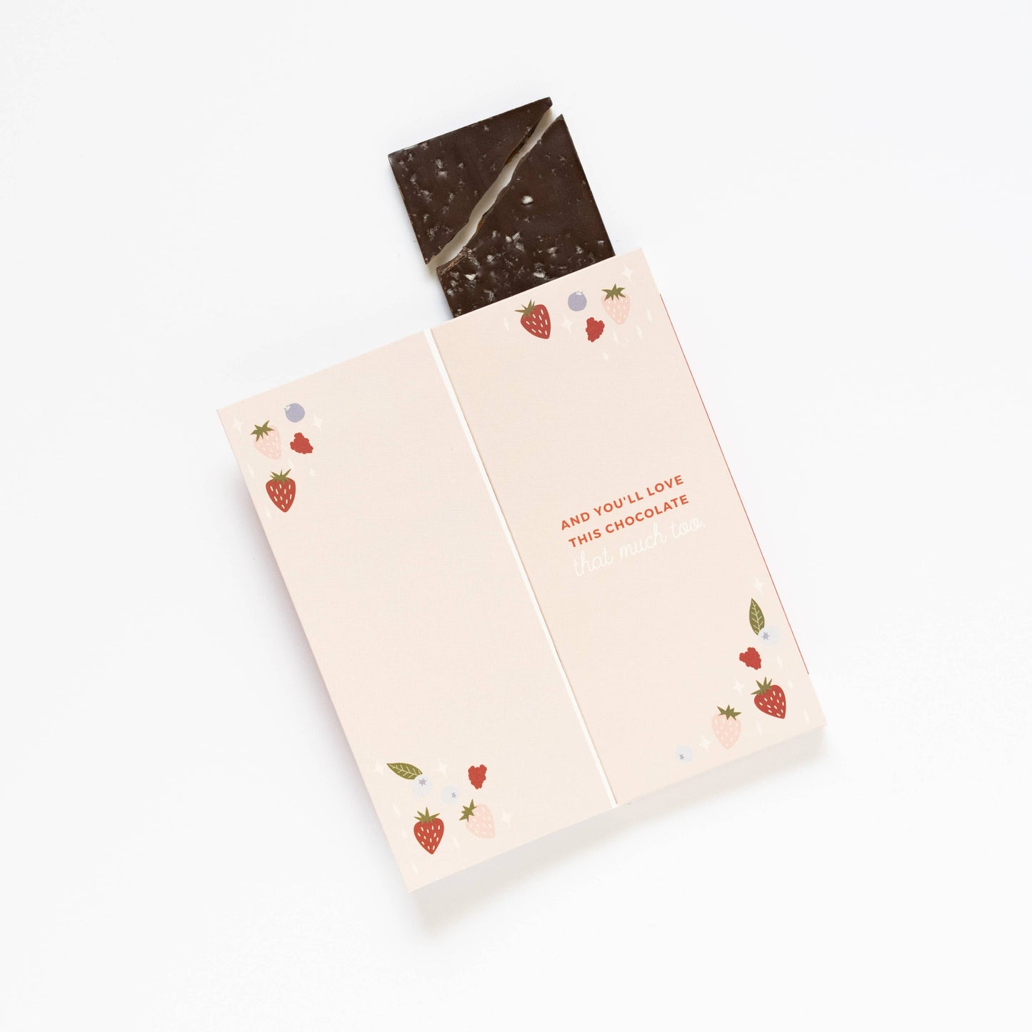 I Love You Berry Much Chocolate Bar Card