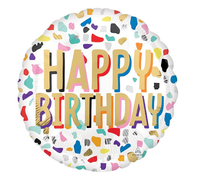 Happy Birthday Confetti Mylar
