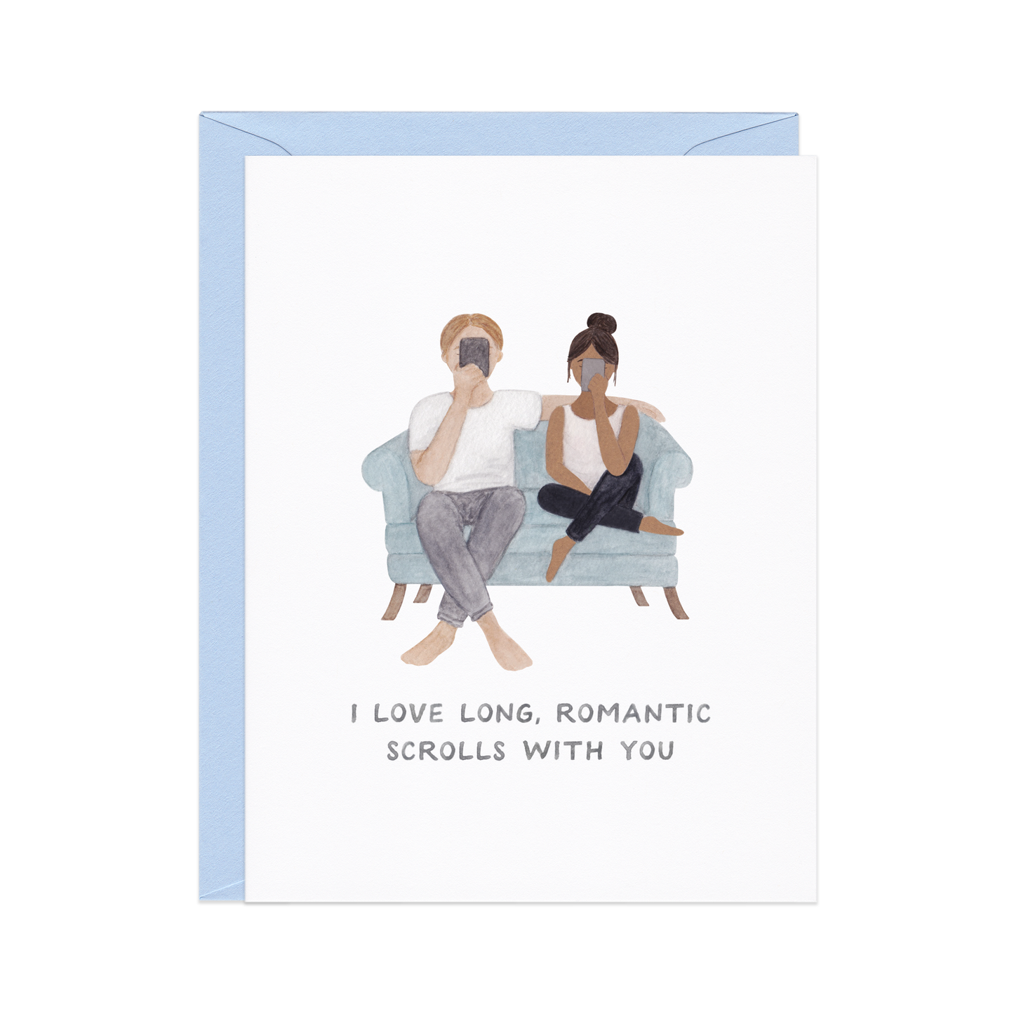 Long Romantic Scrolls Relationship Love Card