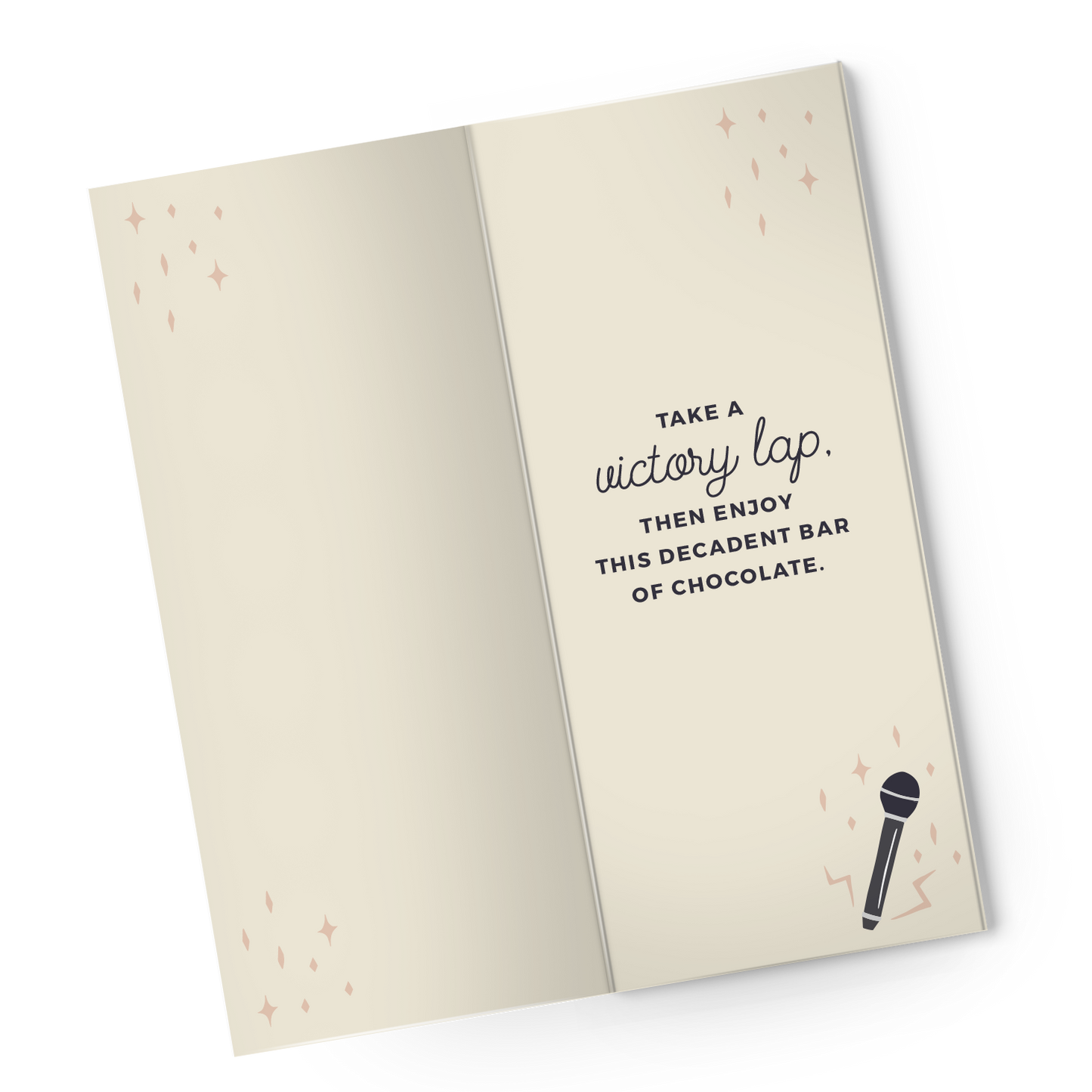 Boom Mic Drop! Chocolate Card
