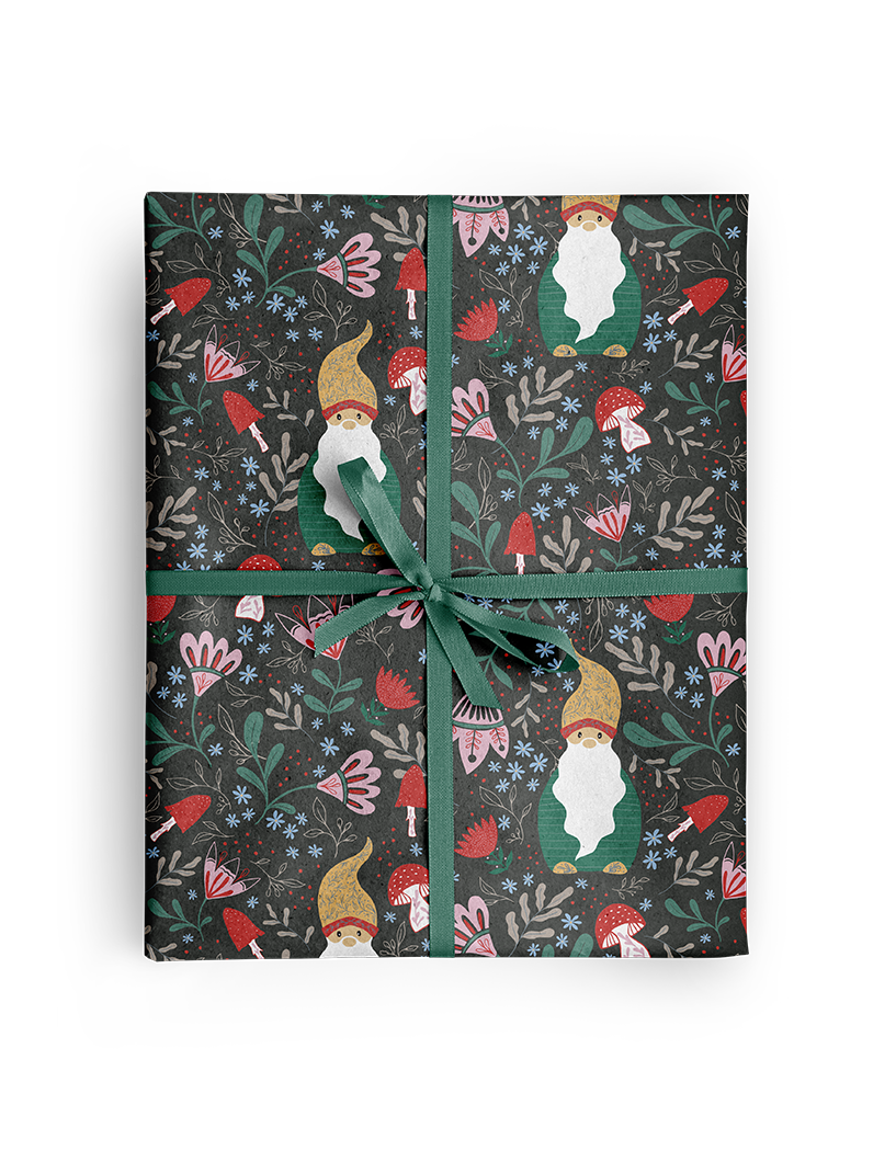 Berry Gnome Wrapping Paper