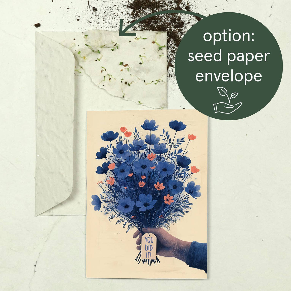 Botanopia USA - gifts , decor and cards for plant lovers - You did it | Congratulations Card | Birthday Card