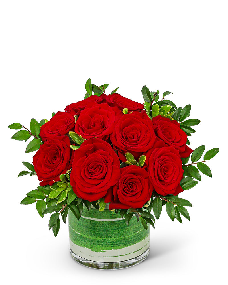 One Dozen Rosy Posy Red Roses
