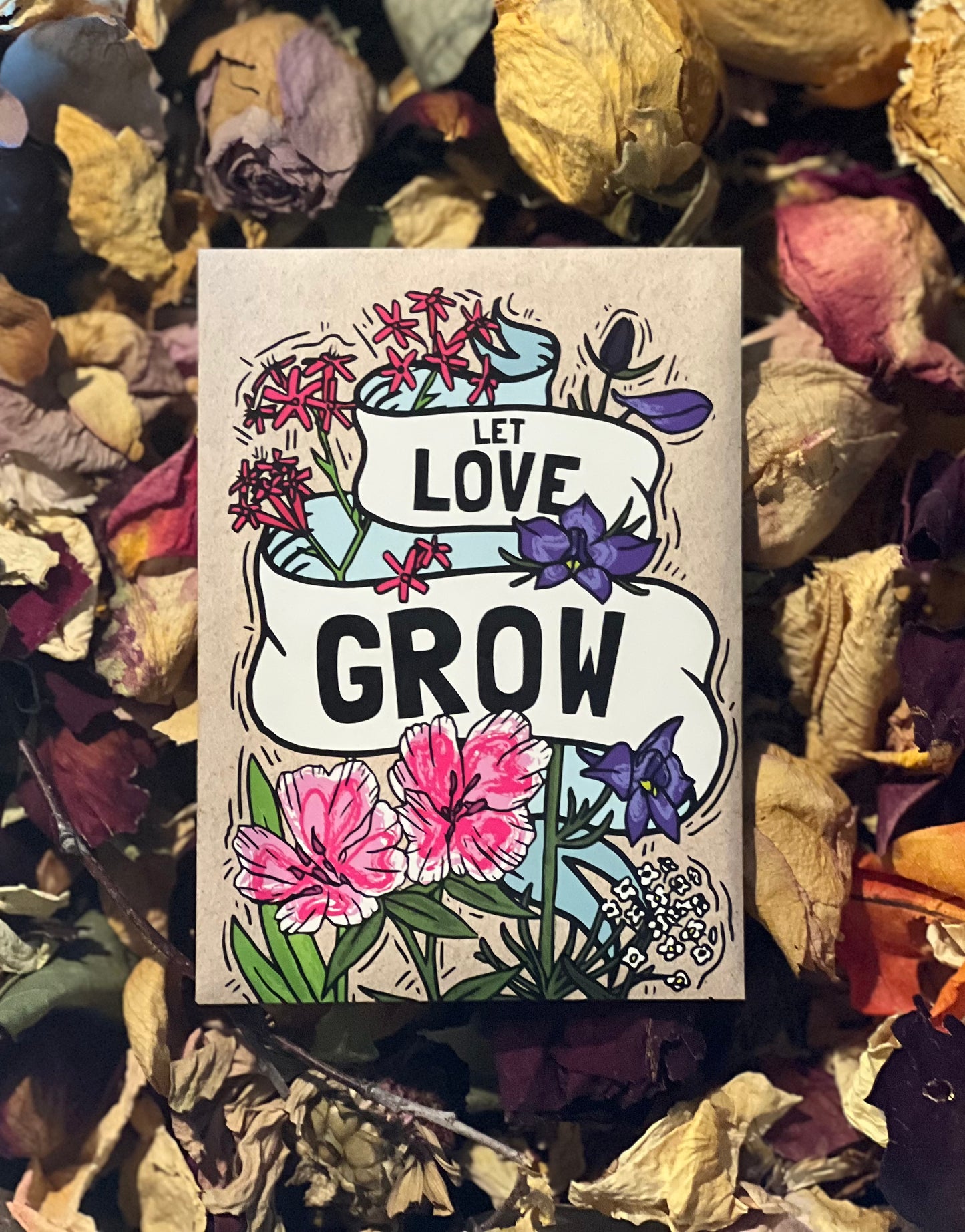 Let Love Grow Wildflower Seed Packet