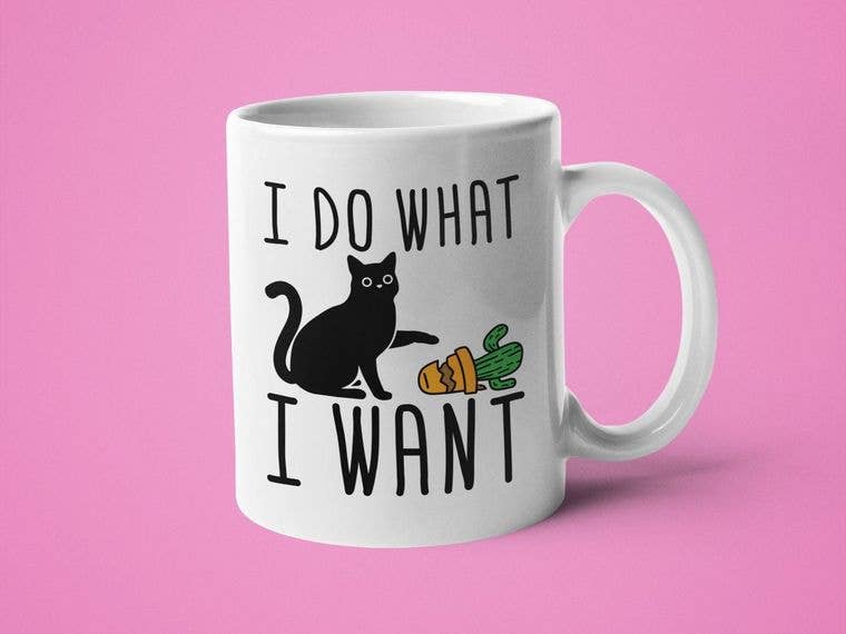 I Do What I Want - Funny Cat Coffee Mug