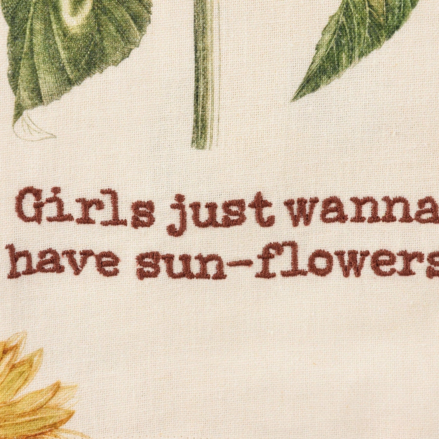 Girls Just Wanna Have Sunflowers Kitchen Towel