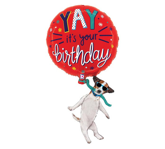 XL Birthday Dog Mylar