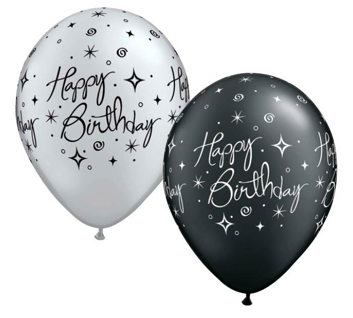 Black & White Sparkle Latex