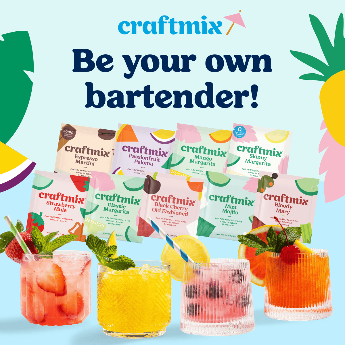 Craftmix - Spiked Apple Cider Cocktail / Mocktail Mixer - 24ct Caddy