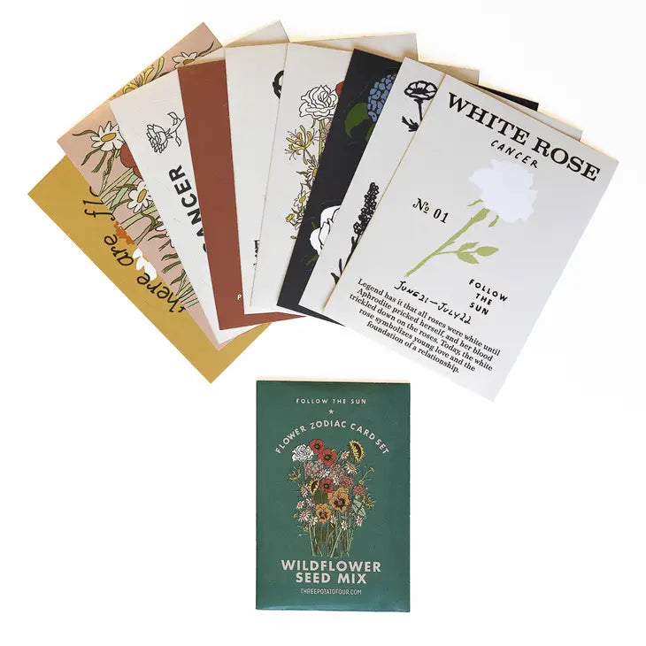 Flower Zodiac Sticker Card Set