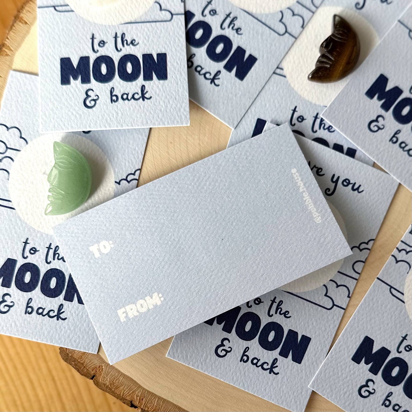 "Love You to the MOON & Back" Mini Crystal Greeting Card