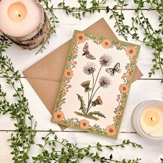 Dandelion Cottagecore Greeting Card