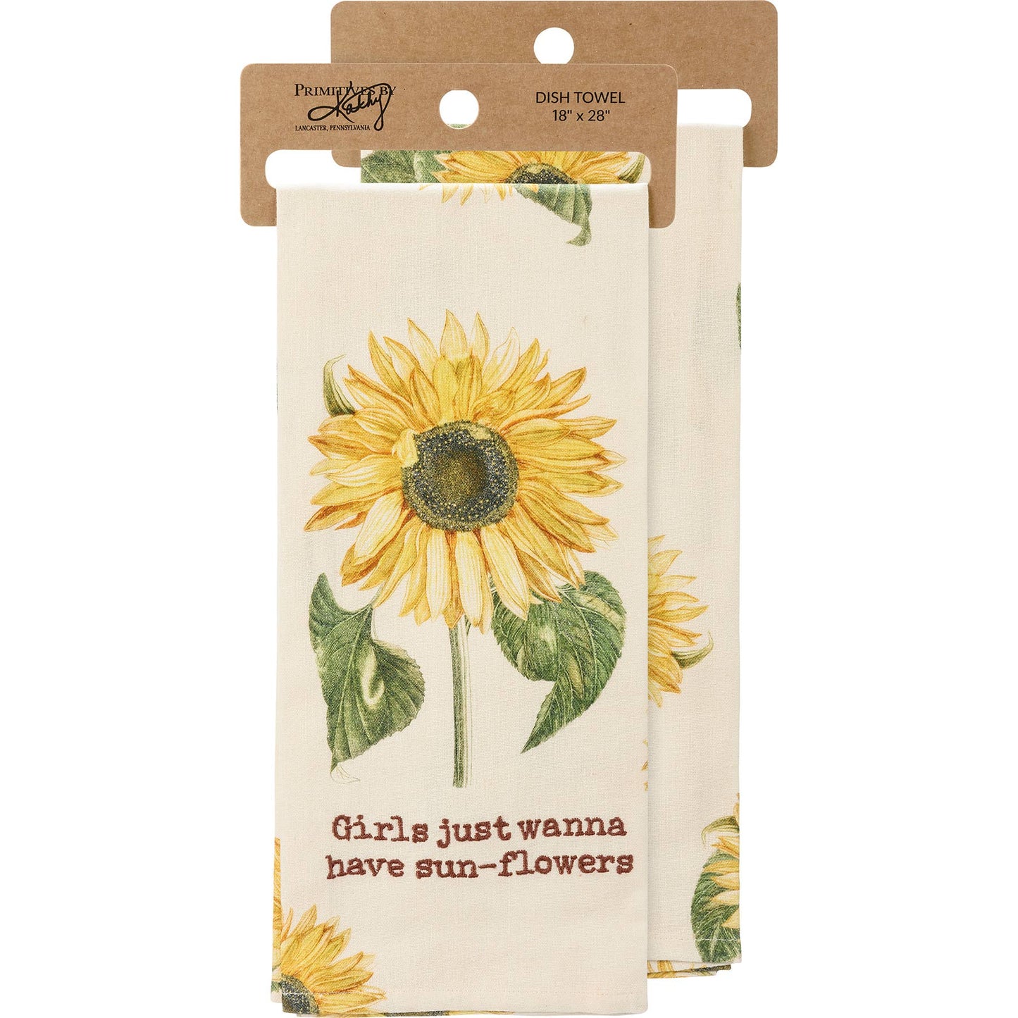 Girls Just Wanna Have Sunflowers Kitchen Towel