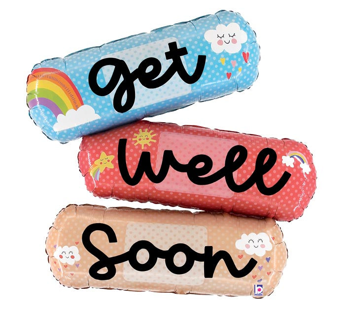 XL Band-Aid Get Well Soon Mylar