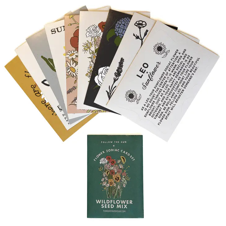 Flower Zodiac Sticker Card Set