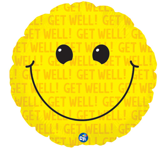 Get Well Soon Smiley Balloon