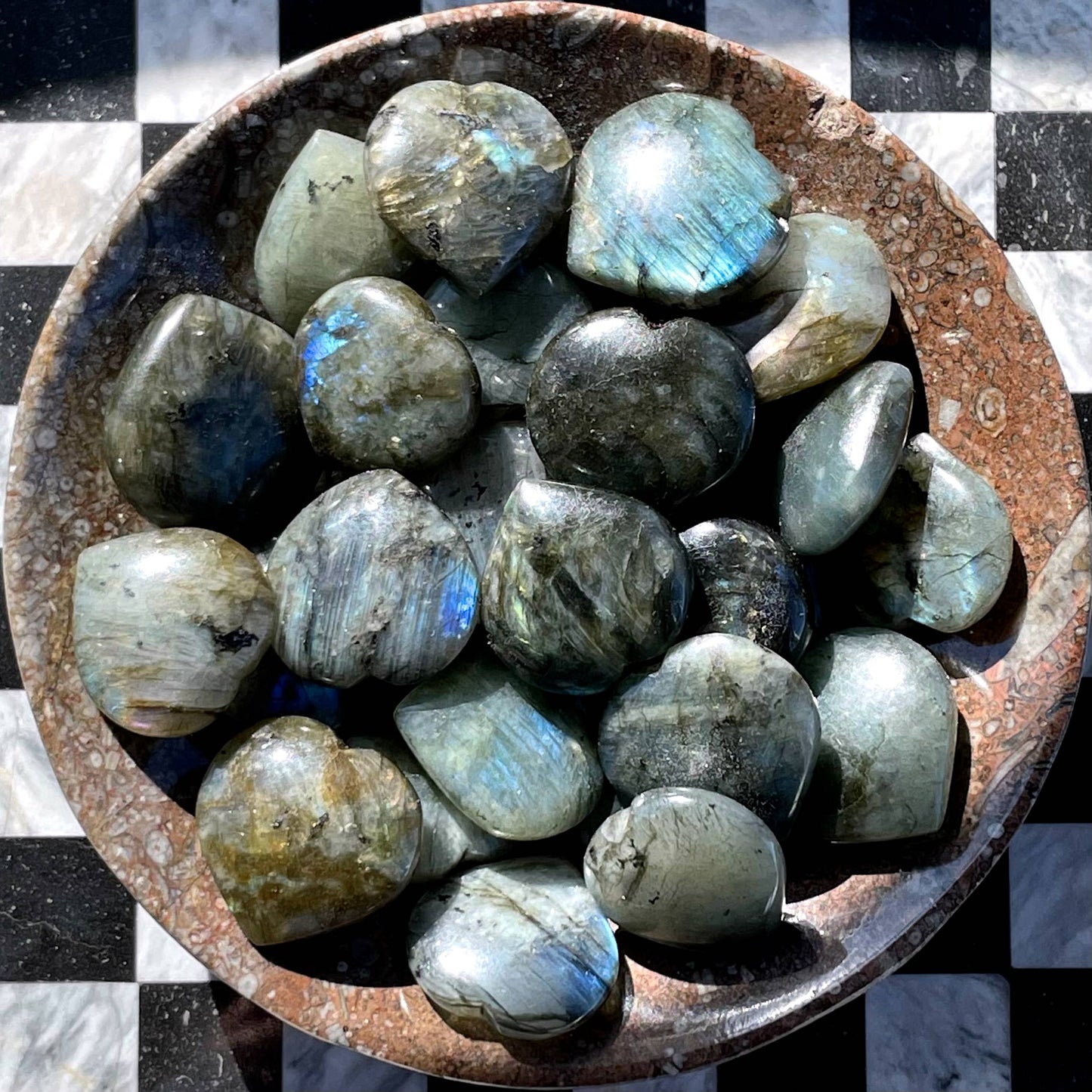 Labradorite Heart
