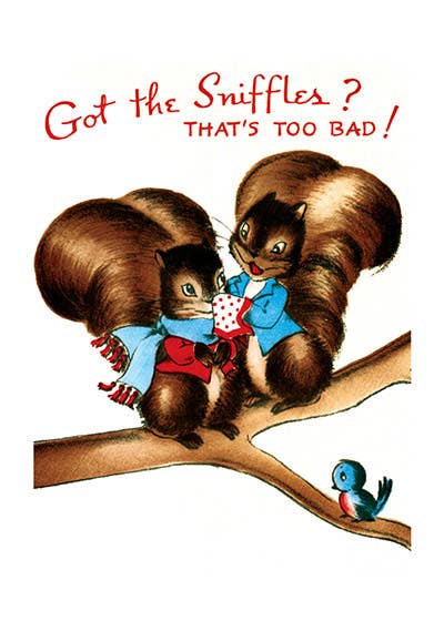 Got the Sniffles Squirrel Family Card