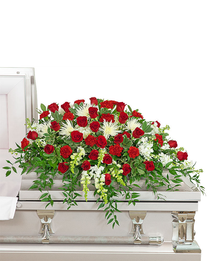 Serene Sanctuary Casket Spray