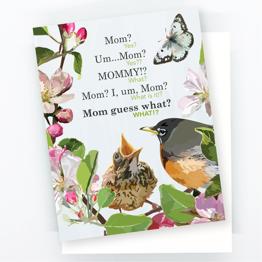 Mom, Mom, Mother's Day Birds Card