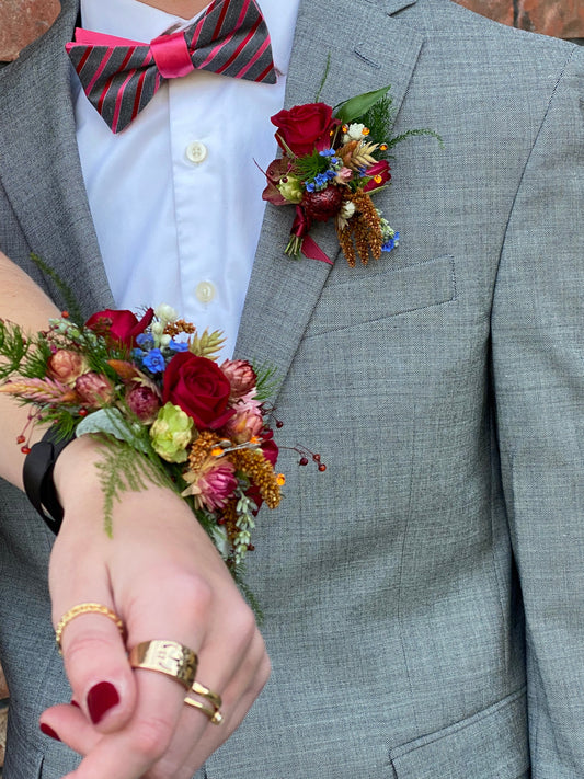 Prom Corsage and Boutonnière Set