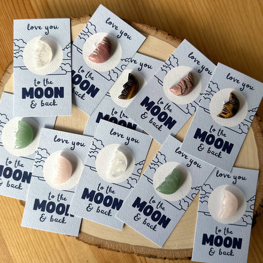 "Love You to the MOON & Back" Mini Crystal Greeting Card