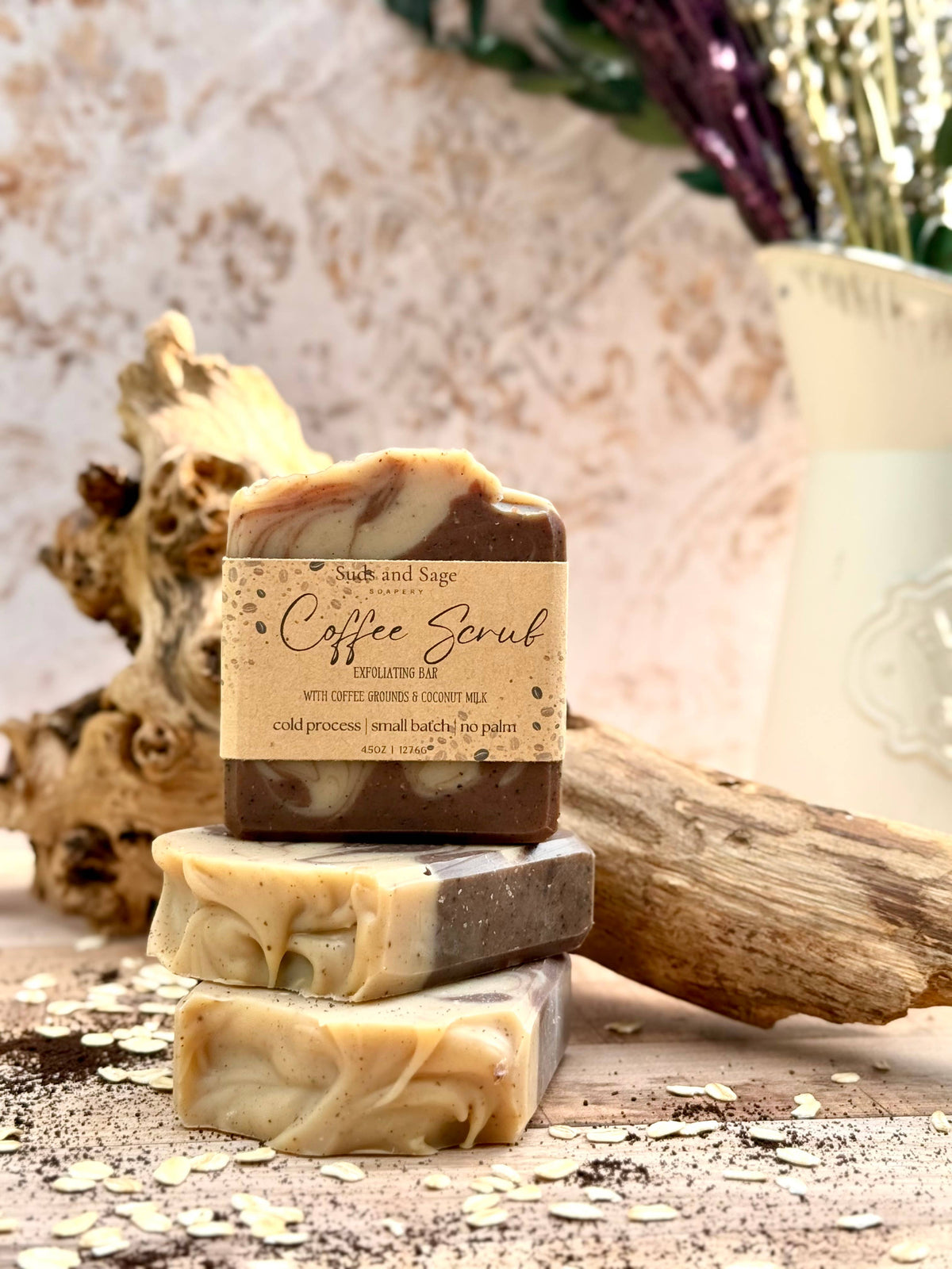 Suds and Sage - Coffee Scrub | Colloidal Oats/Coffee Ground Bar
