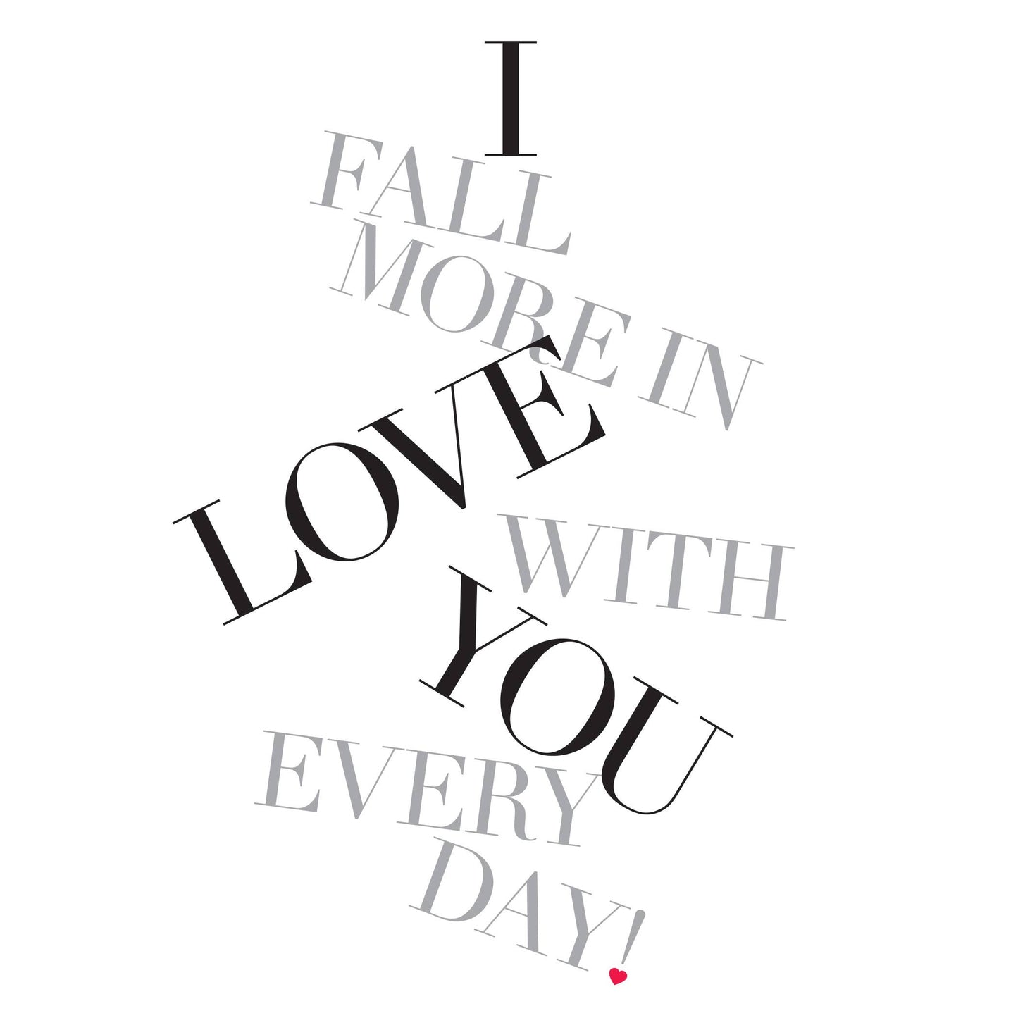 I Fall More In Love Card
