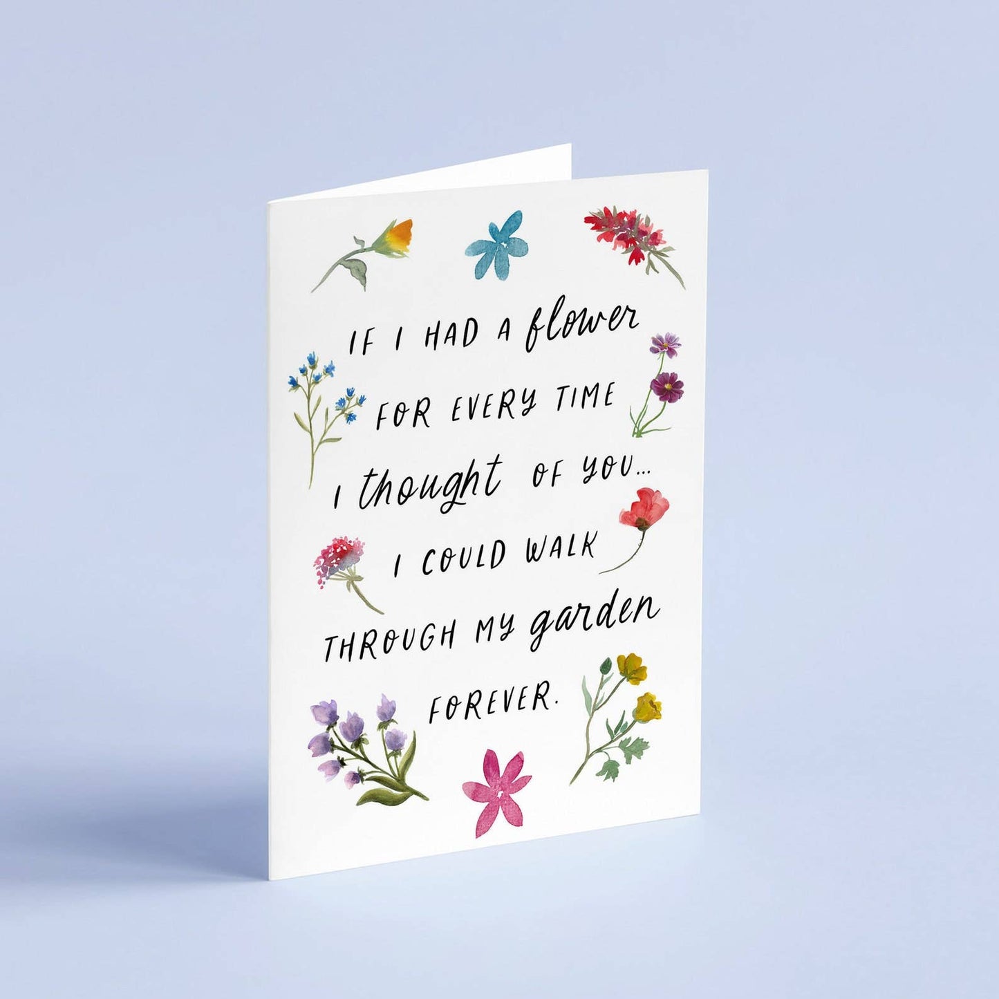 'If I Had A Flower' Literary Card