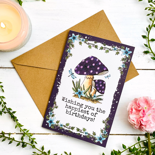 Mushroom Birthday Card