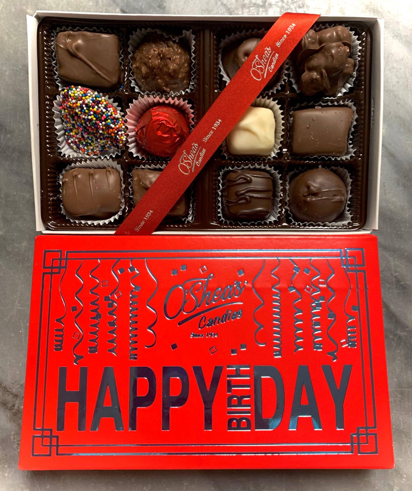 “Happy Birthday” Deluxe Assortment Box of Chocolates