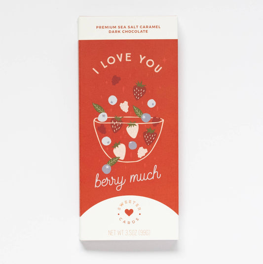 I Love You Berry Much Chocolate Bar Card