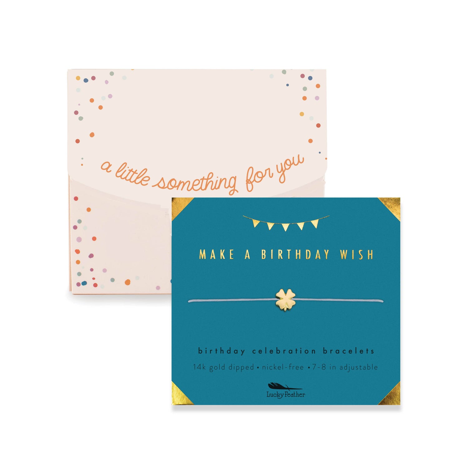 'Make a Birthday Wish!' Birthday Bracelet Card + Envelope