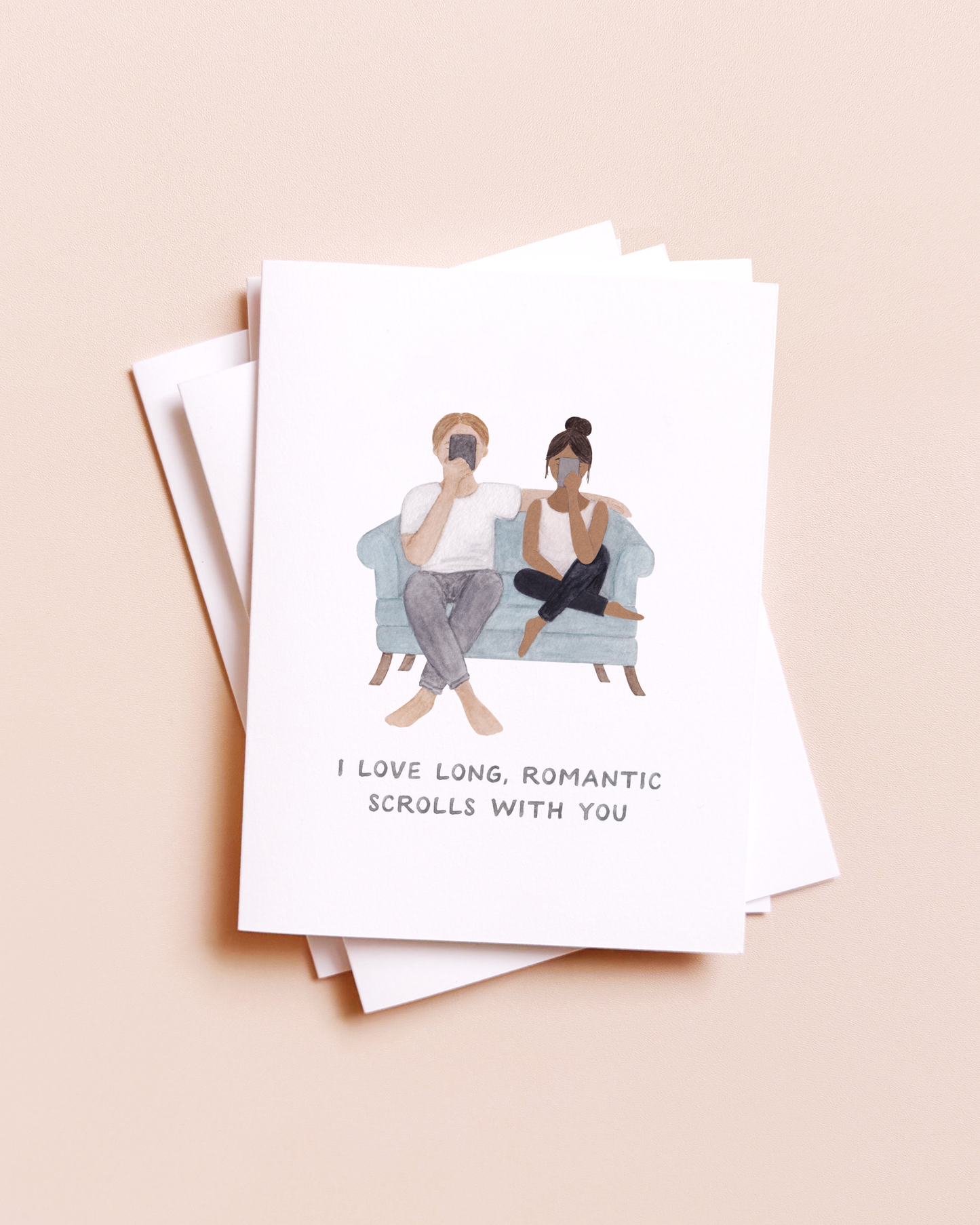 Long Romantic Scrolls Relationship Love Card