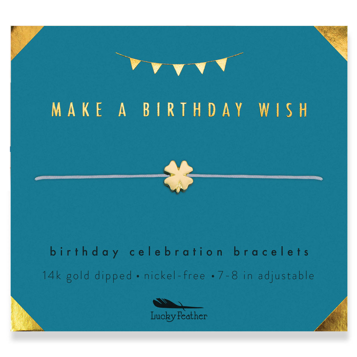 'Make a Birthday Wish!' Birthday Bracelet Card + Envelope