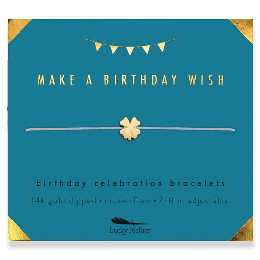 'Make a Birthday Wish!' Birthday Bracelet Card + Envelope