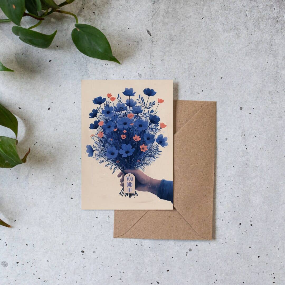 Botanopia USA - gifts , decor and cards for plant lovers - You did it | Congratulations Card | Birthday Card