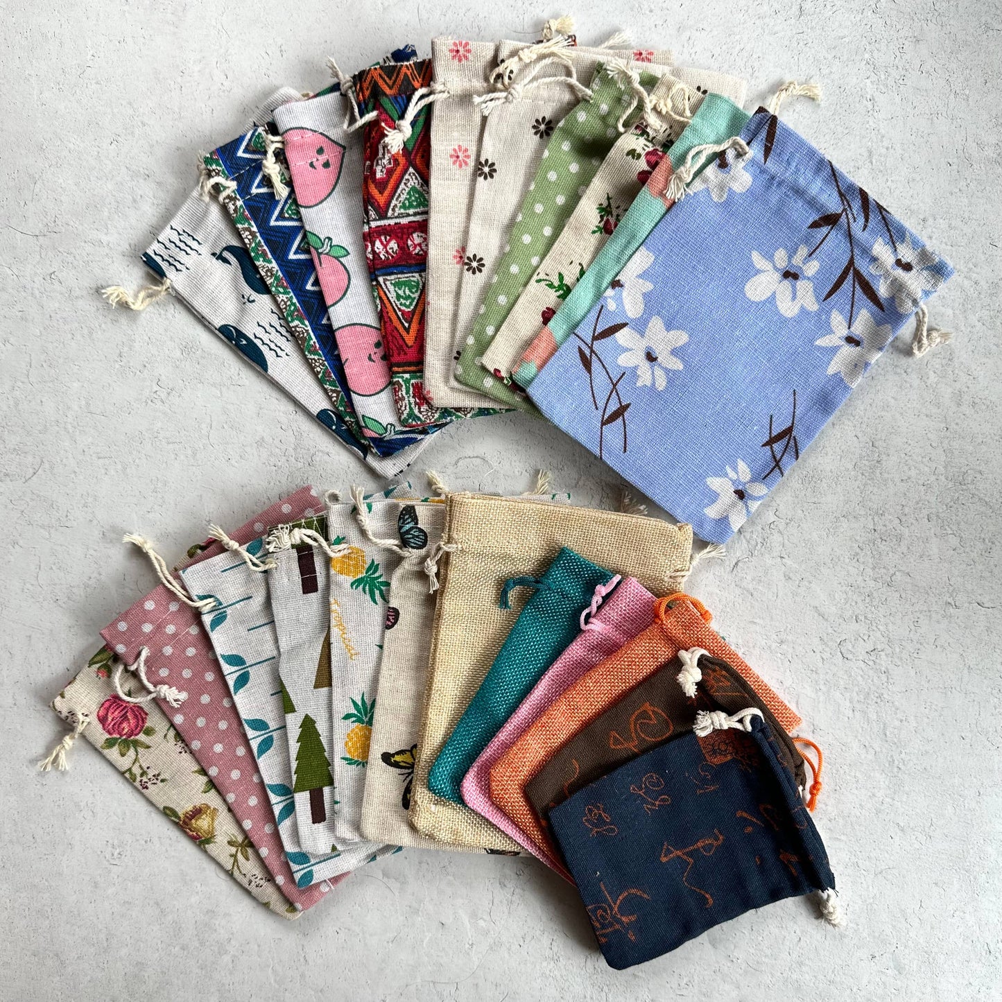 Drawstring Fabric Crystal Gift Pouch