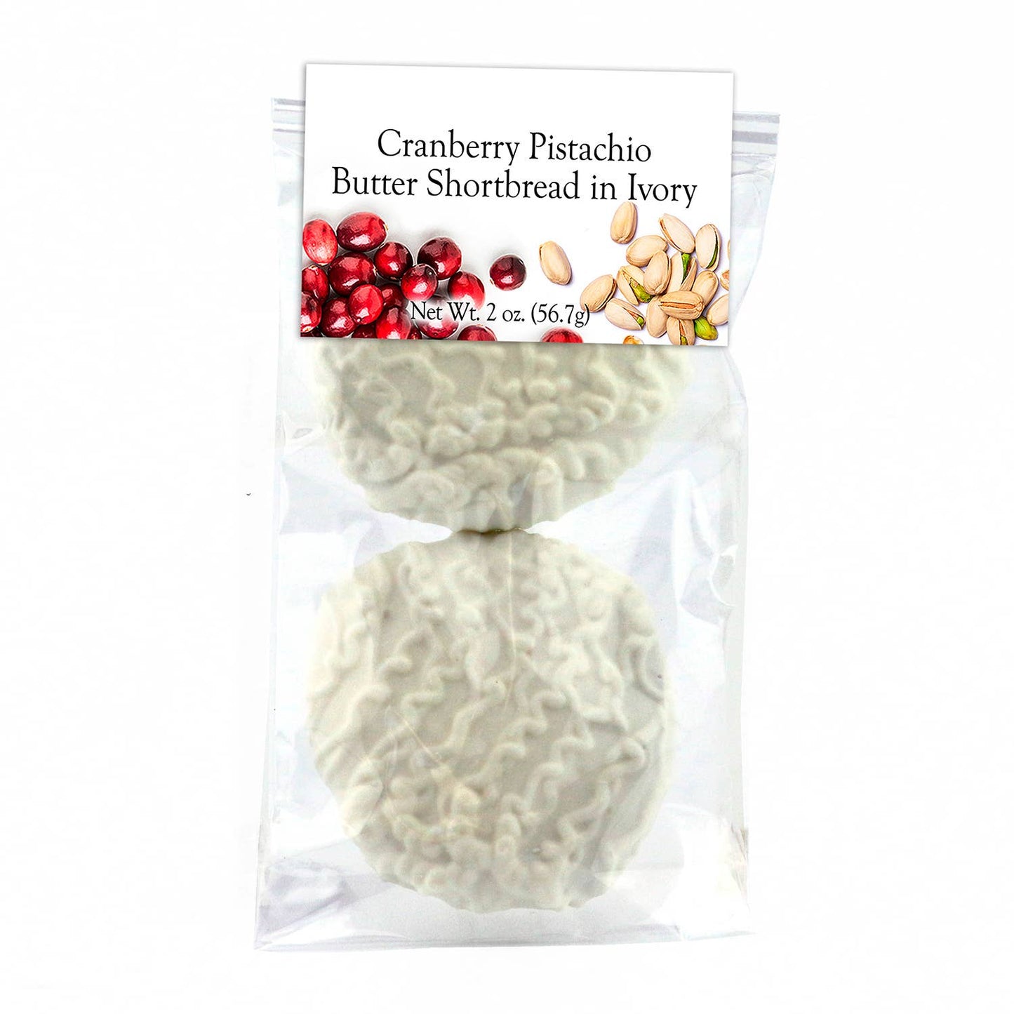 Cranberry Pistachio Shortbread in Ivory