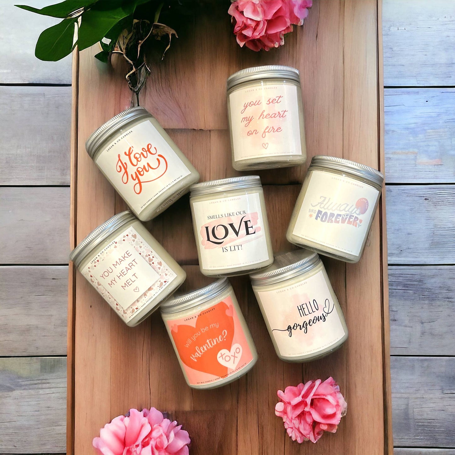 I Love You soy Candle, Gift for Her