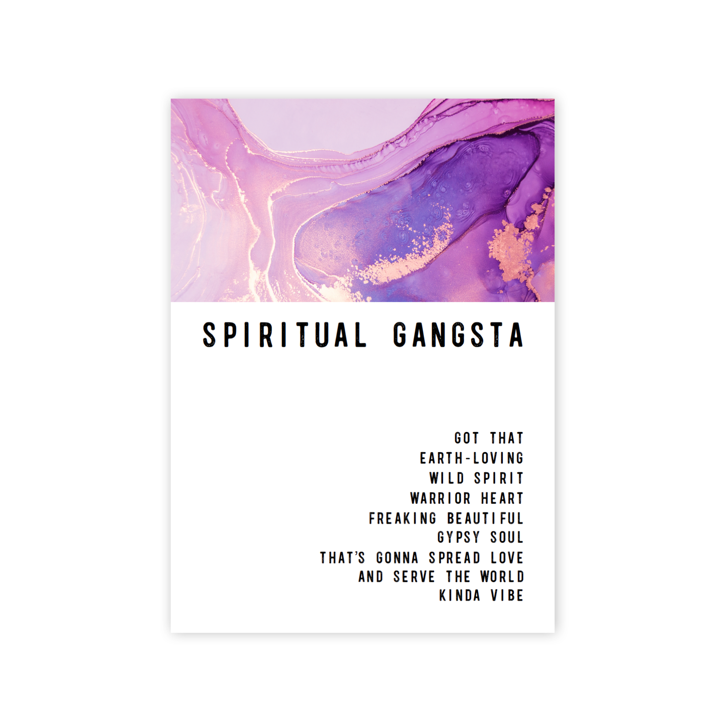 Spiritual Gangsta Greeting Card