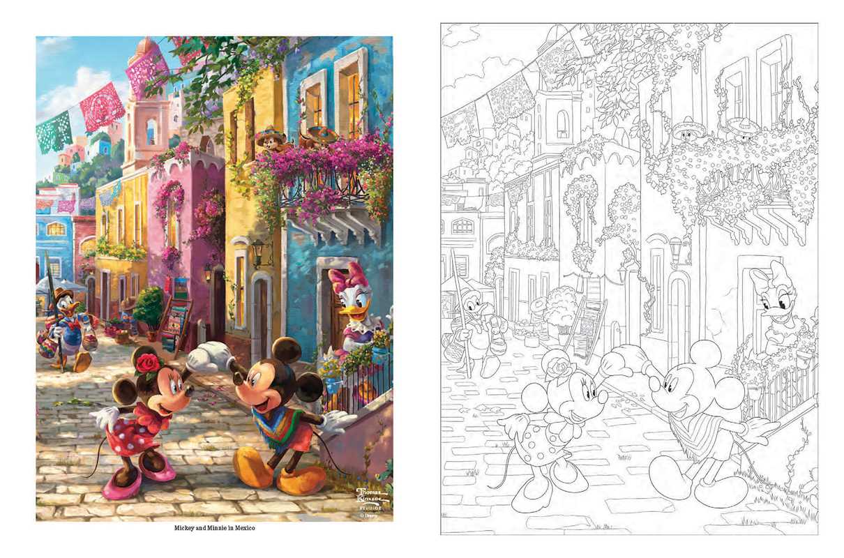 Disney Dreams Collection Thomas Kinkade Studios Coloring Book
