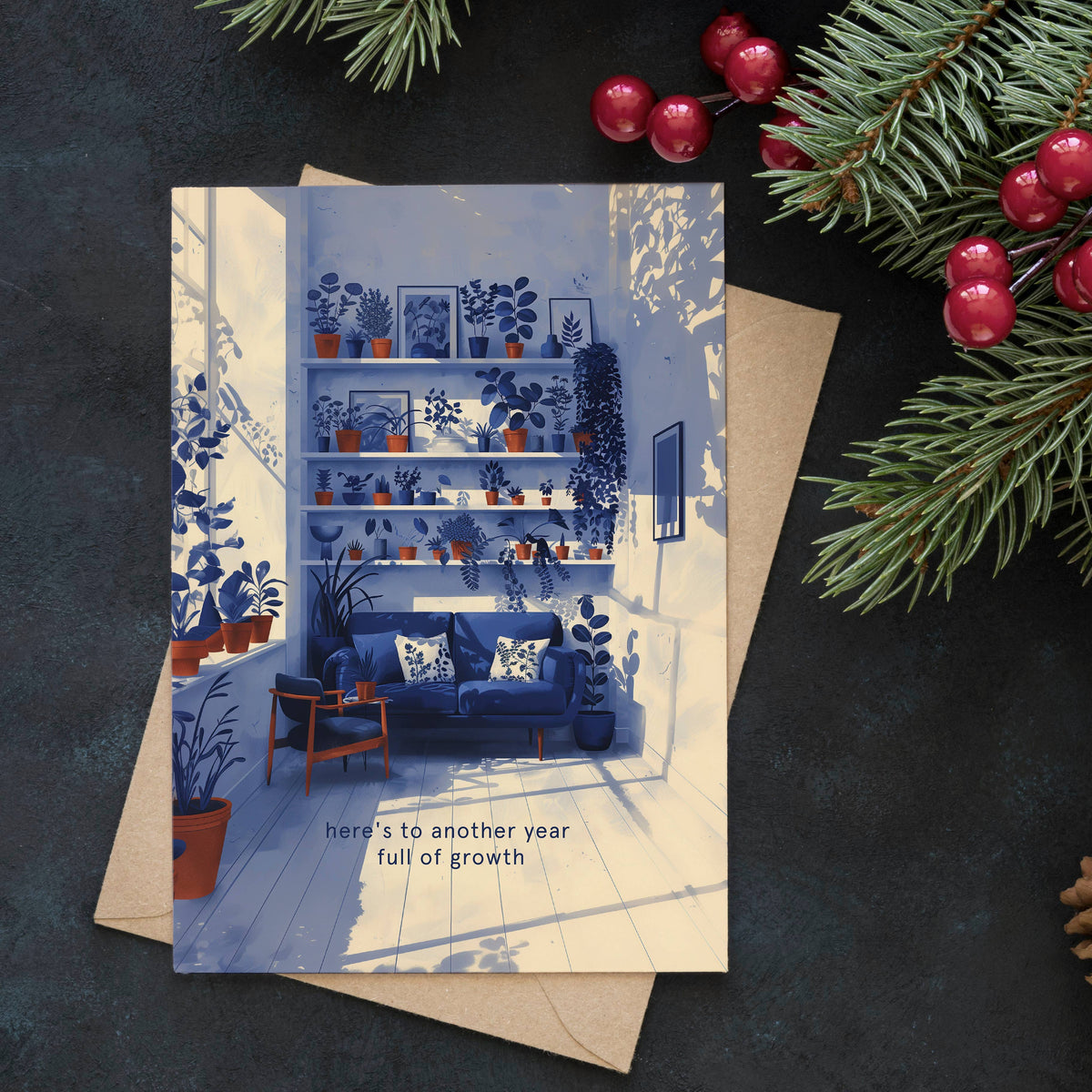 Botanopia USA - gifts , decor and cards for plant lovers - Another Year Full Of Growth| Birthday Card |New year's Card