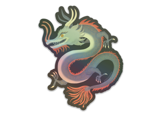 Dragon Holographic Vinyl Sticker