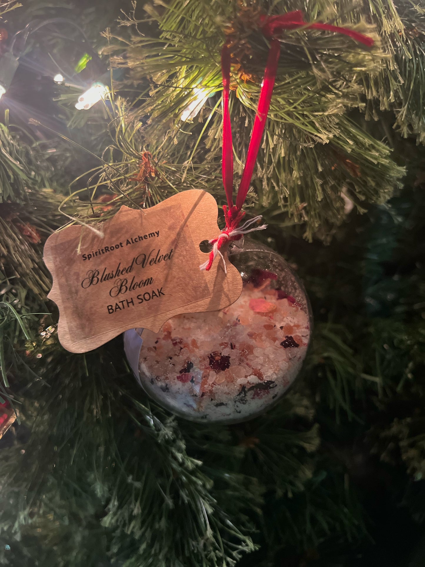 Blushed Velvet Bath Soak Ornament