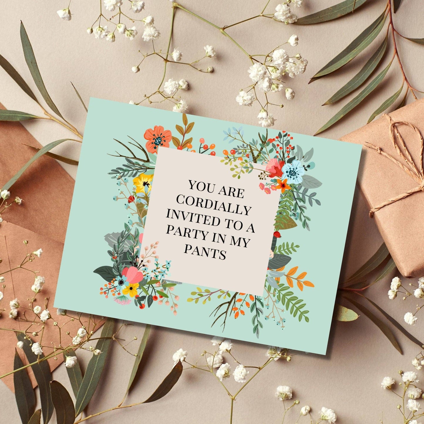 You Are Cordially Invited to A Party in My Pants Card
