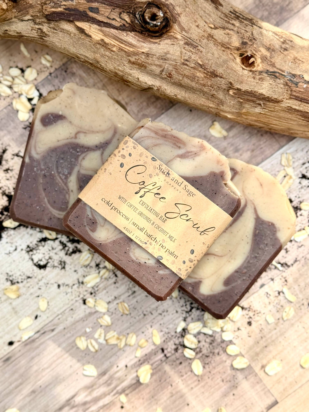 Suds and Sage - Coffee Scrub | Colloidal Oats/Coffee Ground Bar