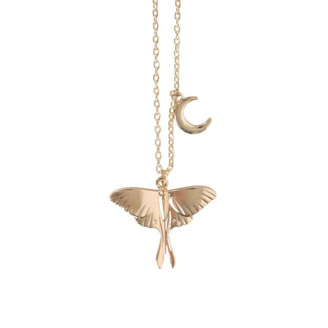 Luna Moth Necklace on Greeting Card